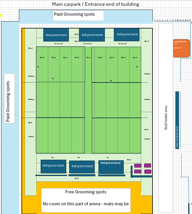 Manfeild Park Stadium venue map showing ring layout
